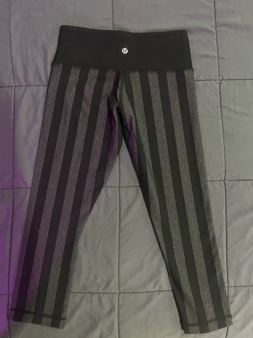 Lululemon Striped Capri Leggings